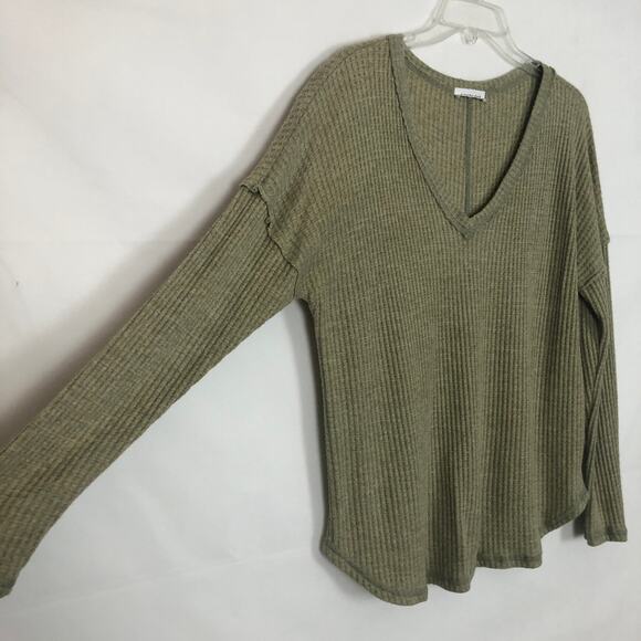 First Love by Lovelyn Waffle Knit Long Sleeve Top Size Large - Picture 5 of 10